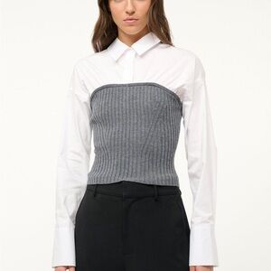 STAUD- O'keefe Top Charcoal